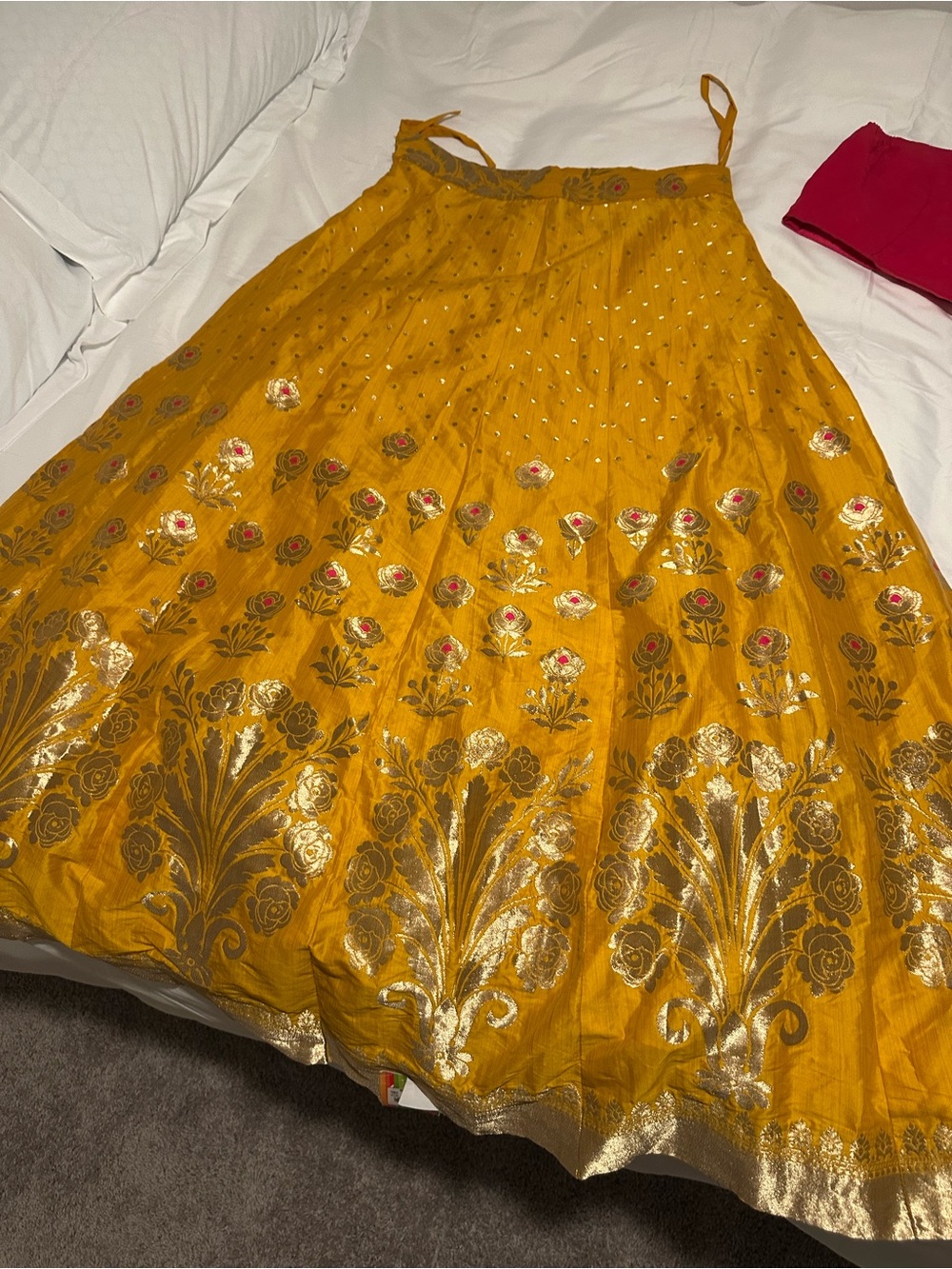 Embroidered Mustard Yellow Women’s Lehenga